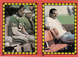 1988 Topps Stickers #50 / 240 Jerome Brown / Warren Moon Front