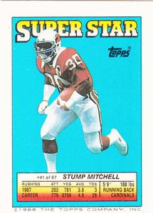 1988 Topps Stickers #72 / 216 Phil Simms / Mike Prior Back