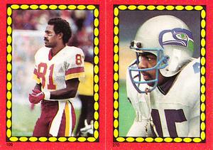 1988 Topps Stickers #109 / 270 Art Monk / Kenny Easley Front