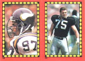 1988 Topps Stickers #128 / 255 Henry Thomas / Howie Long Front