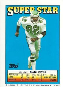 1988 Topps Stickers #282 / 283 J.T. Smith / Charles White Back
