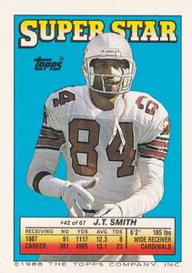 1988 Topps Stickers - Super Star Backs #42 J.T. Smith Front