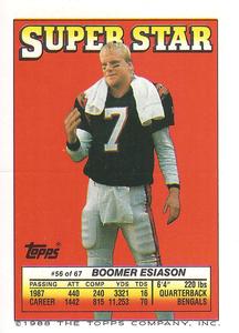 1988 Topps Stickers - Super Star Backs #56 Boomer Esiason Front
