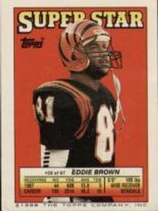 1988 Topps Stickers - Super Star Backs #58 Eddie Brown Front