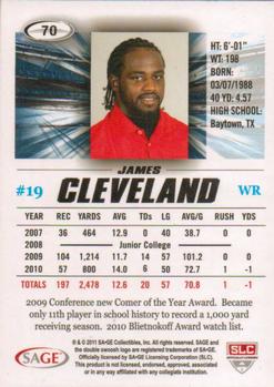 2011 SAGE HIT #70 James Cleveland Back