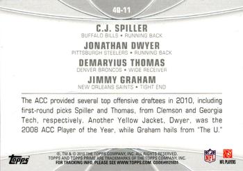 2010 Topps Prime - 4th Quarter #4Q-11 C.J. Spiller / Jonathan Dwyer / Demaryius Thomas / Jimmy Graham Back