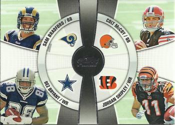 2010 Topps Prime - 4th Quarter #4Q-12 Sam Bradford / Dez Bryant / Colt McCoy / Jordan Shipley Front