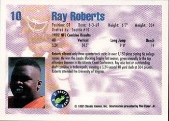1992 Classic Draft Picks - Gold #10 Ray Roberts Back