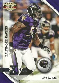 2010 Panini Gridiron Gear - Silver X's #11 Ray Lewis Front