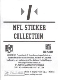 2010 Panini NFL Sticker Collection #1 NFL Logo Back