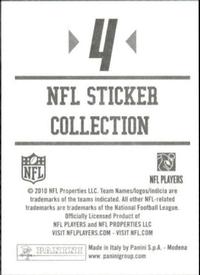 2010 Panini NFL Sticker Collection #4 NFC Logo Back