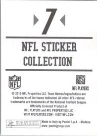 2010 Panini NFL Sticker Collection #7 Pro Bowl Logo Back