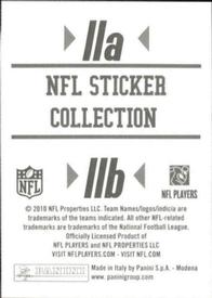 2010 Panini NFL Sticker Collection #11a / 11b Cleveland Browns Helmet / Pittsburgh Steelers Helmet Back