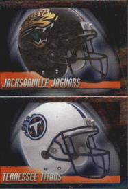 2010 Panini NFL Sticker Collection #13a / 13b Jacksonville Jaguars Helmet / Tennessee Titans Helmet Front