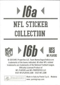 2010 Panini NFL Sticker Collection #16a / 16b Dallas Cowboys Helmet / New York Giants Helmet Back