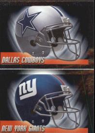 2010 Panini NFL Sticker Collection #16a / 16b Dallas Cowboys Helmet / New York Giants Helmet Front