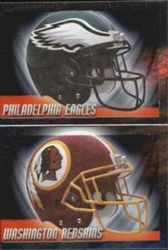 2010 Panini NFL Sticker Collection #17a / 17b Philadelphia Eagles Helmet / Washington Redskins Helmet Front