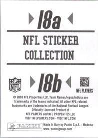 2010 Panini NFL Sticker Collection #18a / 18b Chicago Bears Helmet / Detroit Lions Helmet Back