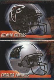 2010 Panini NFL Sticker Collection #20a / 20b Atlanta Falcons Helmet / Carolina Panthers Helmet Front