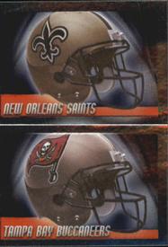 2010 Panini NFL Sticker Collection #21a / 21b New Orleans Saints Helmet / Tampa Bay Buccaneers Helmet Front