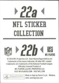 2010 Panini NFL Sticker Collection #22a / 22b Arizona Cardinals Helmet / San Francisco 49ers Helmet Back