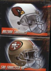 2010 Panini NFL Sticker Collection #22a / 22b Arizona Cardinals Helmet / San Francisco 49ers Helmet Front