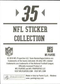 2010 Panini NFL Sticker Collection #35 Donte Whitner Back