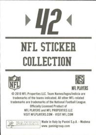 2010 Panini NFL Sticker Collection #42 Ricky Williams Back