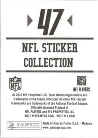 2010 Panini NFL Sticker Collection #47 Anthony Fasano Back