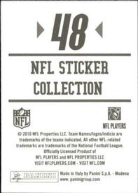 2010 Panini NFL Sticker Collection #48 Brandon Marshall Back