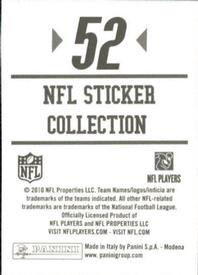 2010 Panini NFL Sticker Collection #52 Randy Starks Back