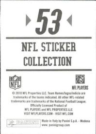 2010 Panini NFL Sticker Collection #53 Chad Henne Back