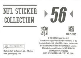 2010 Panini NFL Sticker Collection #56 New England Patriots Logo Back