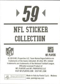 2010 Panini NFL Sticker Collection #59 Wes Welker Back