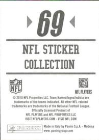 2010 Panini NFL Sticker Collection #69 Tom Brady Back