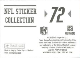 2010 Panini NFL Sticker Collection #72 New York Jets Logo Back