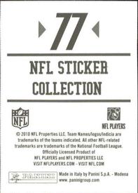 2010 Panini NFL Sticker Collection #77 Jerricho Cotchery Back