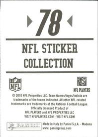 2010 Panini NFL Sticker Collection #78 Braylon Edwards Back