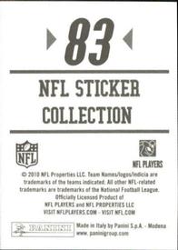 2010 Panini NFL Sticker Collection #83 Calvin Pace Back