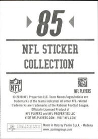 2010 Panini NFL Sticker Collection #85 Mark Sanchez Back