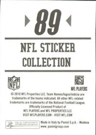 2010 Panini NFL Sticker Collection #89 Joe Flacco Back