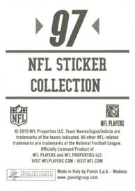 2010 Panini NFL Sticker Collection #97 Ray Lewis Back