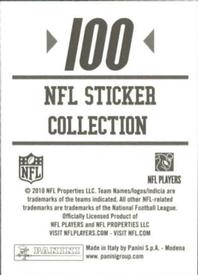 2010 Panini NFL Sticker Collection #100 Dawan Landry Back