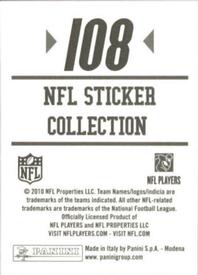 2010 Panini NFL Sticker Collection #108 Chad Ochocinco Back