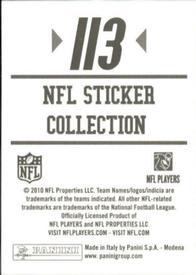 2010 Panini NFL Sticker Collection #113 Johnathan Joseph Back