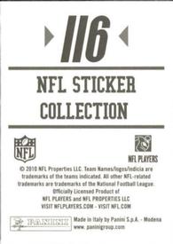 2010 Panini NFL Sticker Collection #116 Matt Jones Back