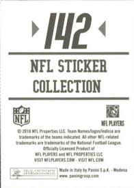 2010 Panini NFL Sticker Collection #142 Emmanuel Sanders Back