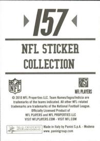 2010 Panini NFL Sticker Collection #157 Kevin Walter Back