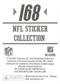 2010 Panini NFL Sticker Collection #168 Indianapolis Colts Logo Back