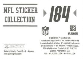 2010 Panini NFL Sticker Collection #184 Jacksonville Jaguars Logo Back